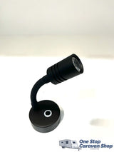 LED Reading Light Gooseneck USB - Black