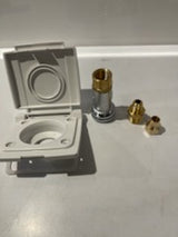 Wall Mounted Gas Bayonet Straight & Cover 3/8 Outlet, Flared Connection (White)