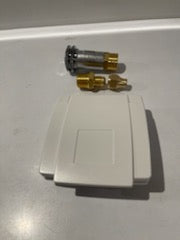 Wall Mounted Gas Bayonet Straight & Cover 3/8 Outlet, Flared Connection (White)