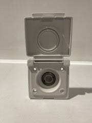 Wall Mounted Gas Bayonet Straight & Cover 3/8 Outlet, Flared Connection (White)