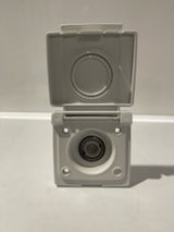 Wall Mounted Gas Bayonet Straight & Cover 3/8 Outlet, Flared Connection (White)