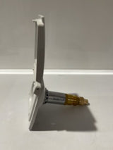 Wall Mounted Gas Bayonet Straight & Cover 3/8 Outlet, Flared Connection (White)