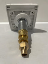 Wall Mounted Gas Bayonet Straight & Cover 3/8 Outlet, Flared Connection (White)