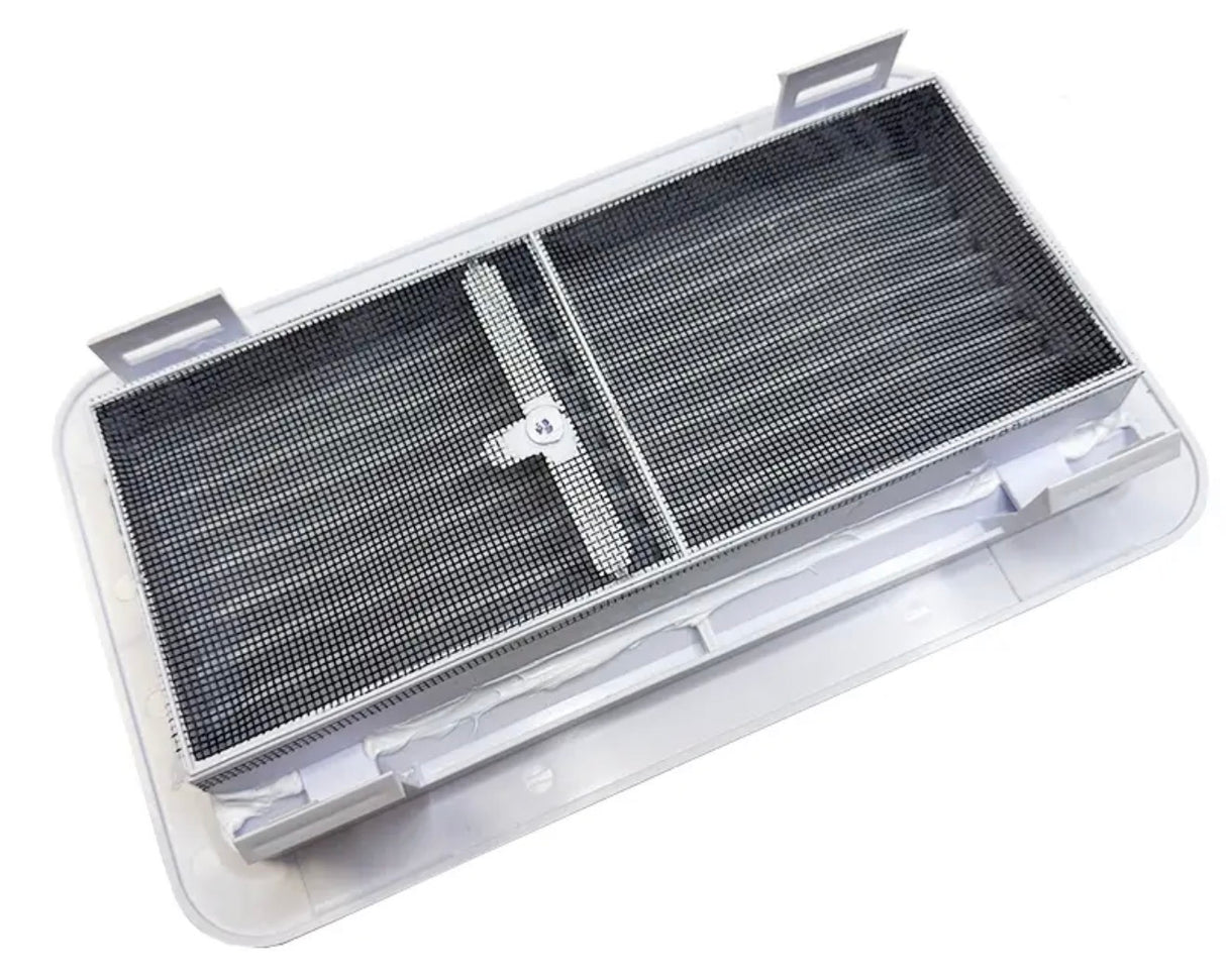JAYCO 240mm x 140mm (Large) Air Vents (Pair)-Interior with screen & exterior no screen