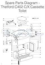 51802: Handle Shaft - Suit Thetford C400 Toilets