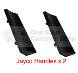 2 x Jayco Pull Open Cupboard Handle - Metal - Black