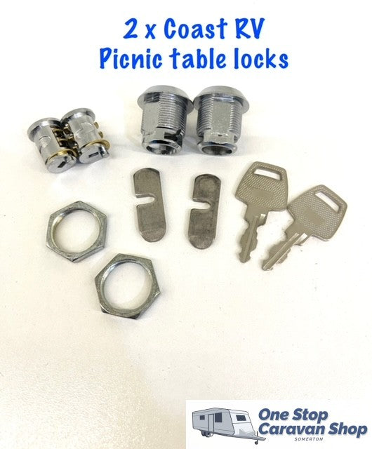 Lockable Rv Picnic Table Coast RV Picnic Table Locks (Pair) – One Stop Caravan Shop