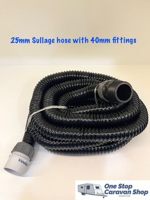 Sullage Hose with 40mm fittings - 6 metres