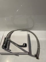 Caravan Kitchen Sink Mixer 221mm spout with 2 x 12mm Push in Fittings 82H41-CHR