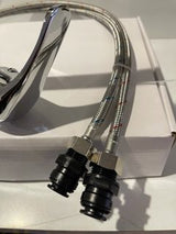 Caravan Kitchen Sink Mixer 221mm spout with 2 x 12mm Push in Fittings 82H41-CHR