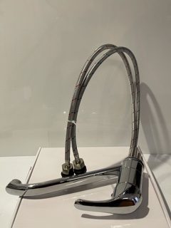 Caravan Kitchen Sink Mixer 221mm spout with 2 x 12mm Push in Fittings 82H41-CHR