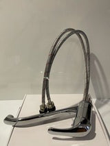 Caravan Kitchen Sink Mixer 221mm spout with 2 x 12mm Push in Fittings 82H41-CHR