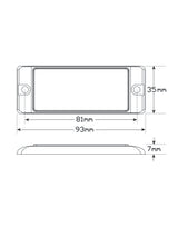 Amber Screw on Reflector (93mm x 35mm)