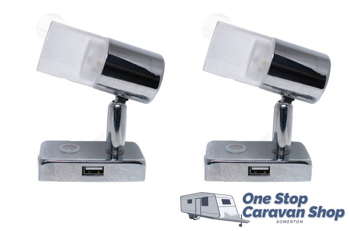 Whitevision Chrome LED Reading Light – Downlight x2