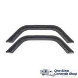 (PAIR) Black Plastic Wheel Spat with Indent (74cm)