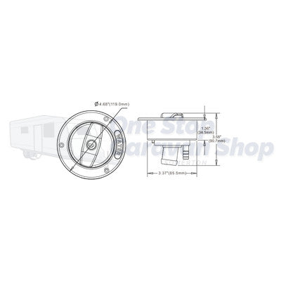 SEAFLO LOCKABLE WATER INLET - WHITE