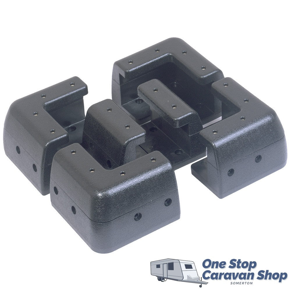 Universal Solar Mount Brackets Set of 6 (Black)