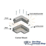 Universal Solar Mount Brackets Set of 6 (Black)