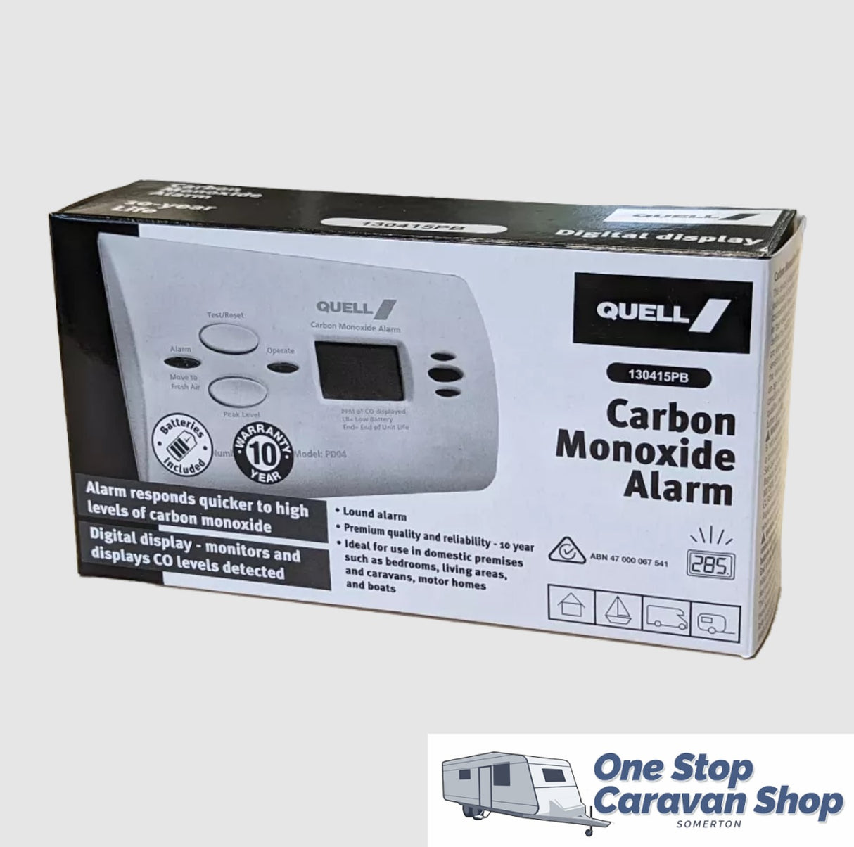 Quell PD04 Carbon Monoxide Digital Display Alarm. 130415