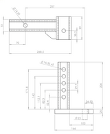 3.5T Heavy Duty Adjustable Tow Ball Mount (Standard Type)