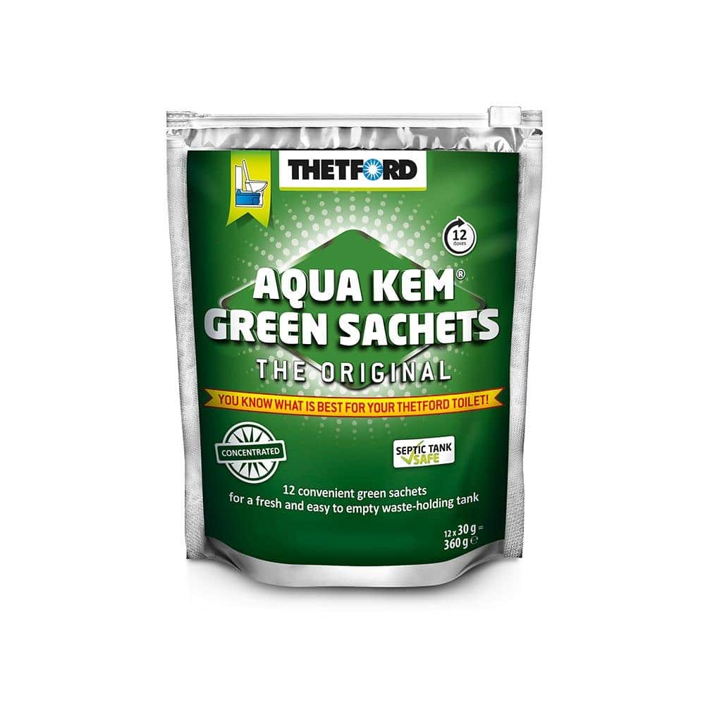 THETFORD AQUA KEM GREEN ZIP BAG SACHETS.30531ZK