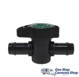 Antelco 19mm Inline Barbed Valve Green Top