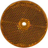 60mm Round Amber Reflector - Pair