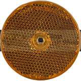 60mm Round Amber Reflector - Pair