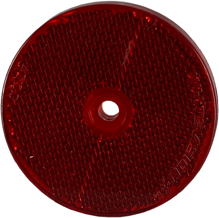 60mm Round Red Reflector - Pair