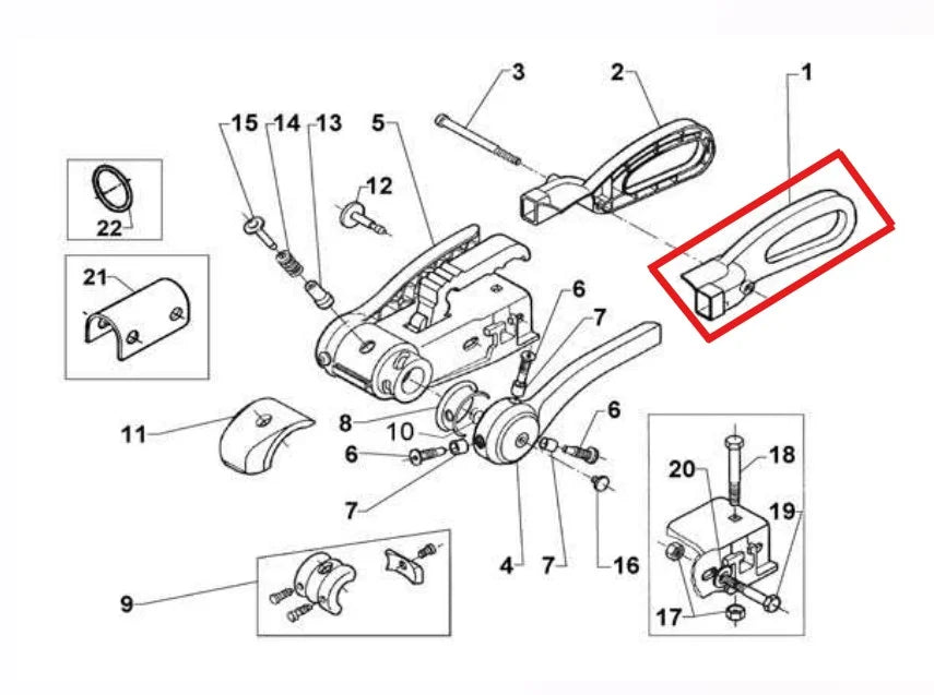 LH & RH ALKO Euro Coupling Head - AKS3004 - Red Plastic Handles  - 690243, 690244