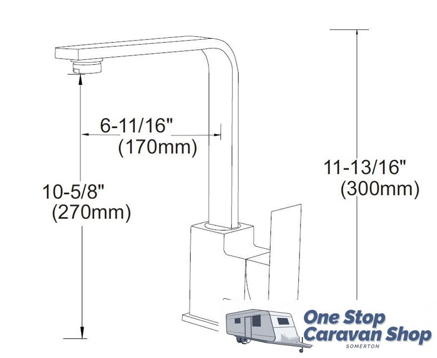 Black Mixer Tap Faucet - RV, Kitchen, Bathroom