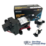 Bromic Waterboy 12V Water Pump + Filter & Fittings - 11 LPM / 55 PSI