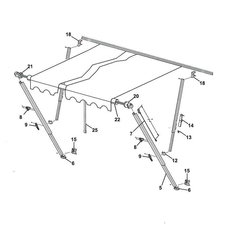 CAREFREE BRACE SLIDER ASSEMBLY. R00405