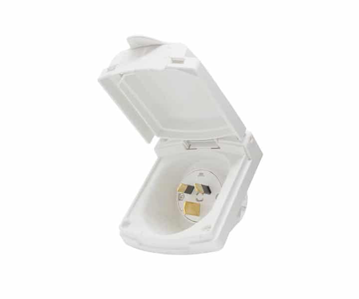Clipsal (New) White External 15A Power Inlet