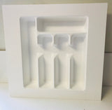 Trimmable Plastic Cutlery Insert Tray