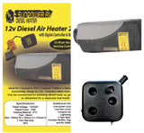SUNPOWER RV DIESEL HEATER 2.5KW & DIESEL FUEL TANK BLACK - LOCKABLE KIT