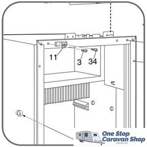 Dometic Door Catch Black T/S RM2350-3851138010