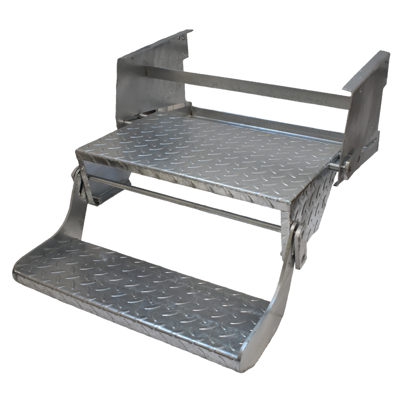 Double Pull-Out Caravan Step - Galvanised Steel