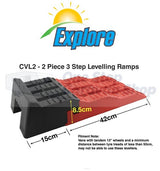 Explore Caravan 2 Piece Levelling Ramps + Wheel Chocks