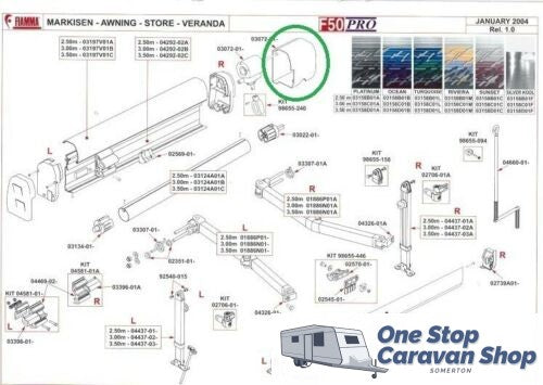 FIAMMA R/H WINCH COVER FOR F50