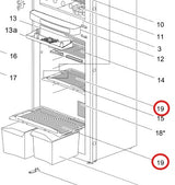 Bottom/Middle Fridge Shelf - Suit Thetford N4175/N4208 (415x250mm)