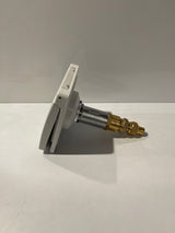 Wall Mount Gas Bayonet straight 3/8 and Cover (White) - OSCSWMGBCS