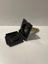 Wall Mount Gas Bayonet straight 3/8 and Cover (Black) - OSCSWMGBCSBLK