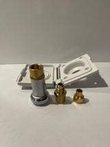 Wall Mount Gas Bayonet straight 3/8 and Cover (White) - OSCSWMGBCS