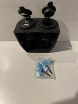 12V Single Power Outlet with Dual USB (Black) - OSCS12VDUALUSB