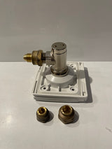 WALL MOUNT GAS BAYONET AND COVER (WHITE) WITH 3/8 ADAPTOR - OSCSWMGB- 3/8" 1/2"