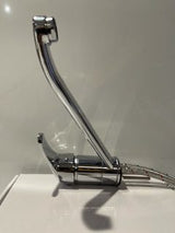 Caravan Kitchen Sink Mixer 221mm spout with 2 x 12mm Push in Fittings 82H41-CHR