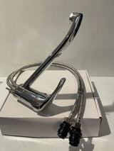 Caravan Kitchen Sink Mixer 221mm spout with 2 x 12mm Push in Fittings 82H41-CHR