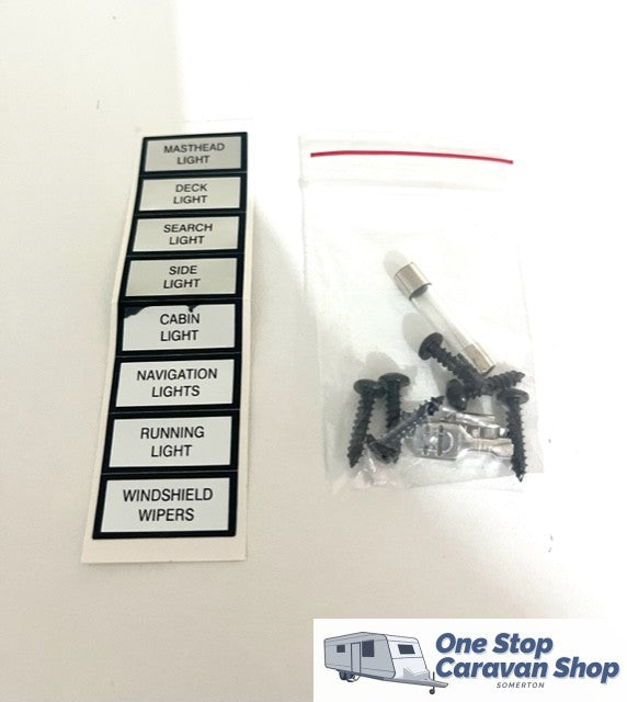 3 GANG SWITCH PANEL WITH BATTERY TESTER & CIGARETTE SOCKET