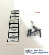 3 GANG SWITCH PANEL WITH BATTERY TESTER & CIGARETTE SOCKET